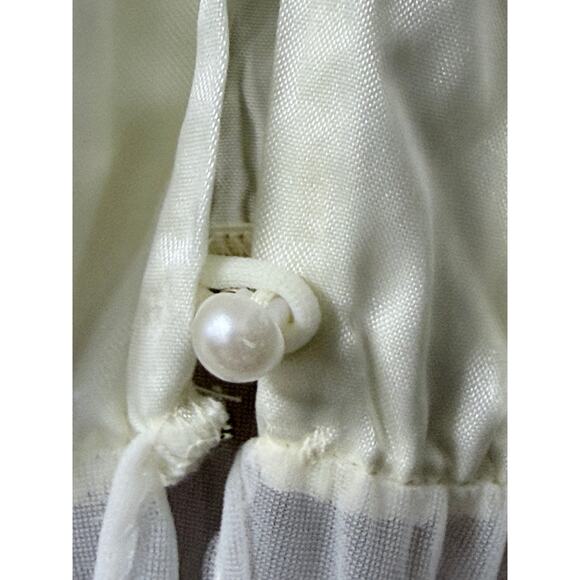 Val Mode 60s Cream Vintage Sheer Peignoir Robe size Medium - Picture 5 of 12